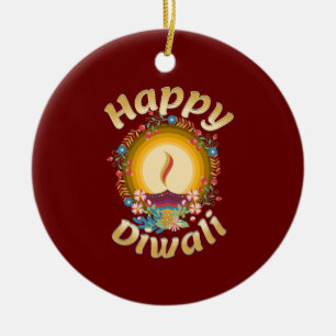 Diwali Festival of Lights Hindu Sikh Jain Ceramic Ornament