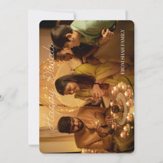 Diwali Flat Photo Card