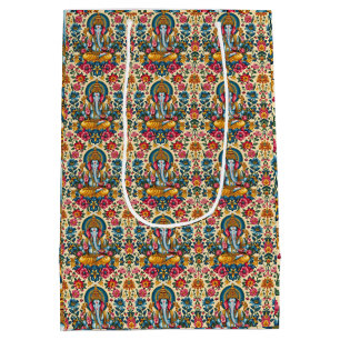 Diwali Gift Bag, Hindu Religious Gift Giving Medium Gift Bag