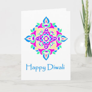 Diwali Greeting Card with Rangoli Pattern