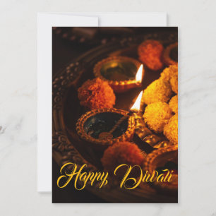 Diwali greeting traditional holiday card