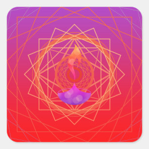 diwali greetings diya geographics square sticker