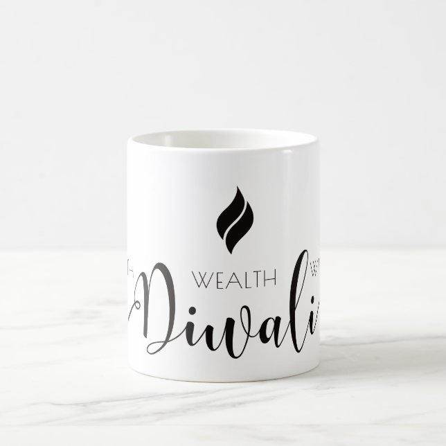 Diwali Health Wealth Wisdom Coffee Mug (Center)