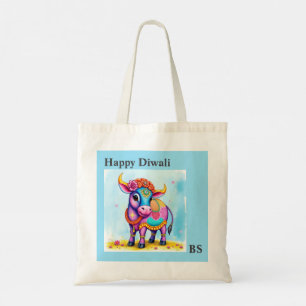 Diwali Holy Cows: Playful Disguise Designs Tote Bag