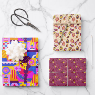 Diwali, Indian ethnic design gift Wrapping Paper Sheet
