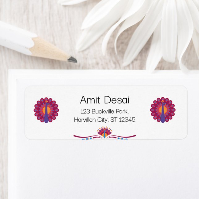Diwali Indian Theme Return Address Labels (Insitu)