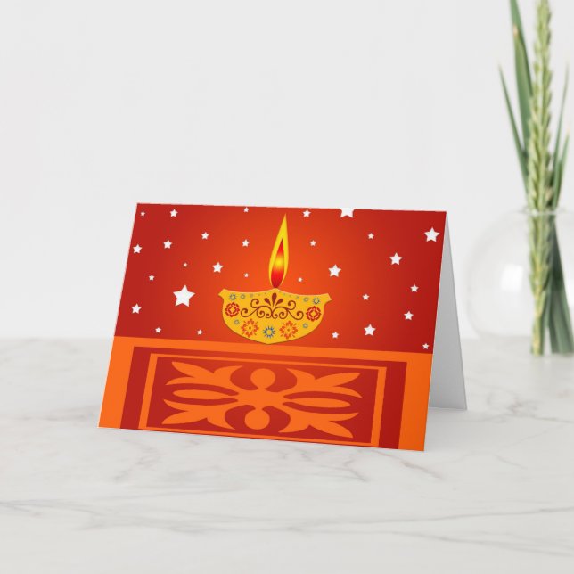 Diwali lamp - Card (Front)