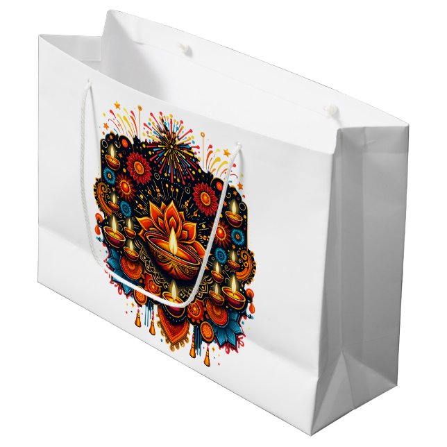 Diwali  large gift bag (Front Angled)