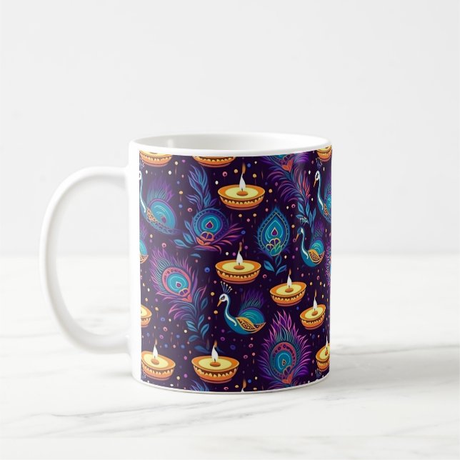 Diwali Midnight Serenity Coffee Mug (Left)