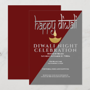 Diwali Night Celebration Of Light Invitation