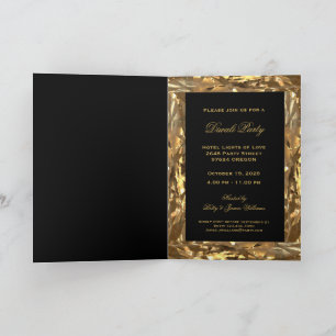 Diwali Party Invitation Elegant Black and Gold