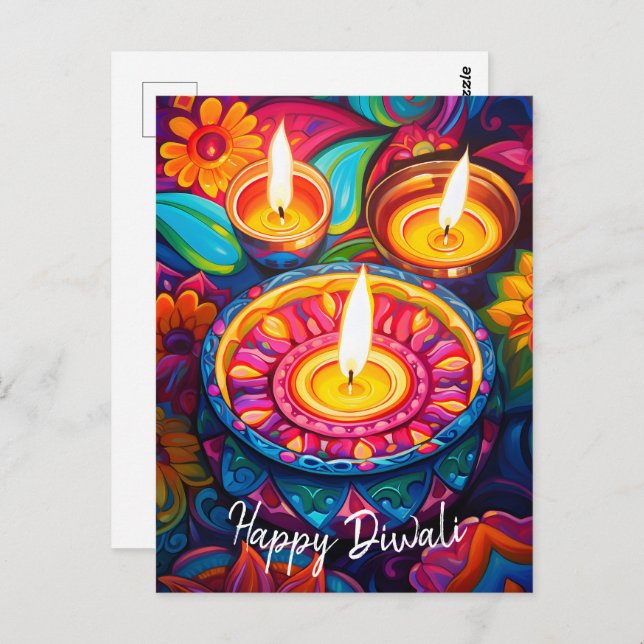 Diwali Radiance: A Fusion of Traditions Postcard (Front/Back)