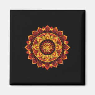 Diwali Rangoli Mandala Lotus Meditation Yoga Magnet