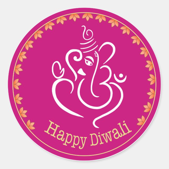 Diwali stickers for gifts and cards pack of 20 (Front)