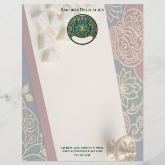 Diwali Sweet Shop Small Biz Rangoli Motifs Logo Custom Letterhead