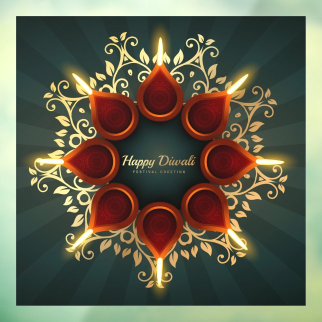 Diwali Window Cling (Sheet 3)