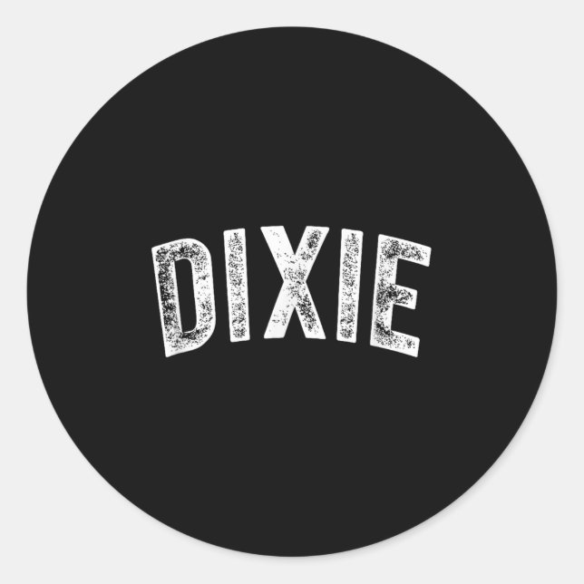Dixie  classic round sticker (Front)