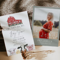 DIXIE Country Red Barn Farm Animal Baby Shower