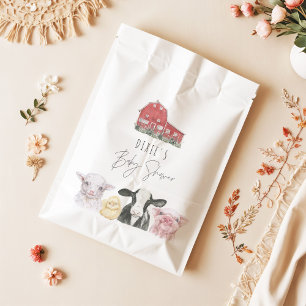 DIXIE Cute Country Red Barn Baby Animals Favour Bag