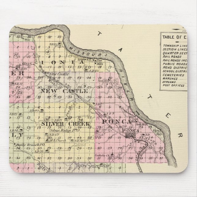Dixon County, Nebraska Mouse Pad (Front)