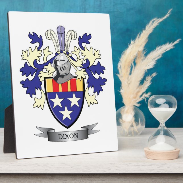 Dixon Family Crest Coat of Arms Plaque (Side)