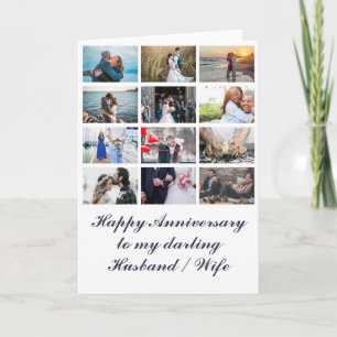 DIY 12 photo   wedding anniversary couples special Card