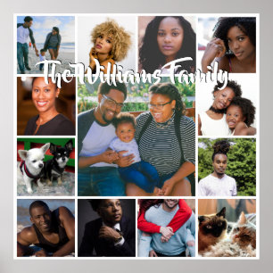 DIY 13 Photo   Our family collage DIY wording Post Poster