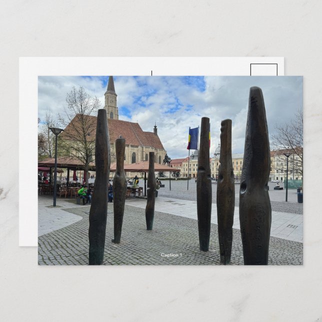 DIY 1 Photograph with Caption on Editable Postcard (Front/Back)