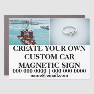 DIY 2 photo business marketing promotional vehicle Car Magnet
