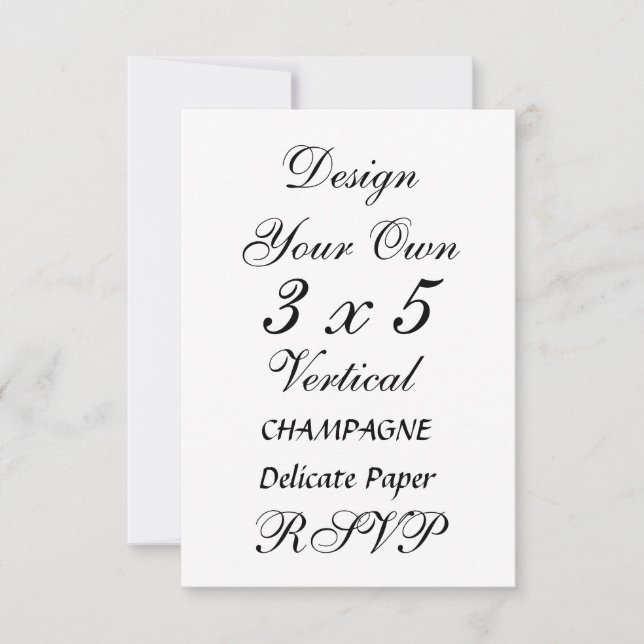 DIY 3 x 5  CHAMPAGNE Delicate Paper (Front)