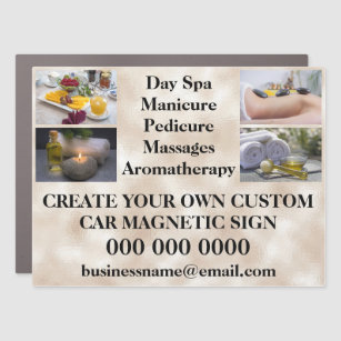 DIY 4 photo   spa salon manicure massage pearl Car Magnet