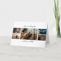 DIY 5 photo anniversary wedding collage script