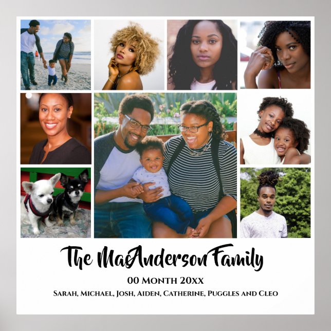 DIY 9 photo custom | My family friends Poster (Front)