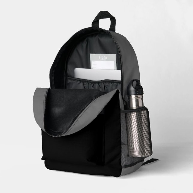 DIY Add Image Text Or Logo To Make Your Own Design Printed Backpack (Back Corner Right (Open))