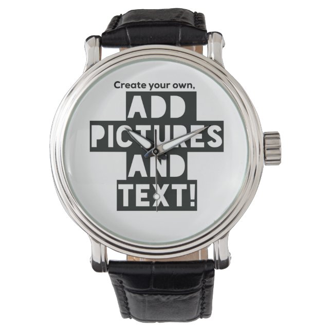 DIY - Add Pictures and Text to create a WATCH (Front)