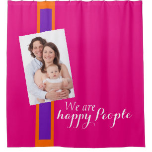 DIY - Add your only Photo & Background Colour Shower Curtain