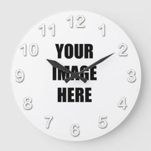 DIY, Add Your Own Image, Your Image here Large Clock