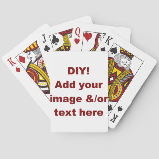 DIY Add Your Own Text and Image Custom Zazzle Item Playing Cards