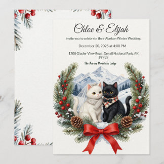 DIY Alaskan Cat Wedding Invitation