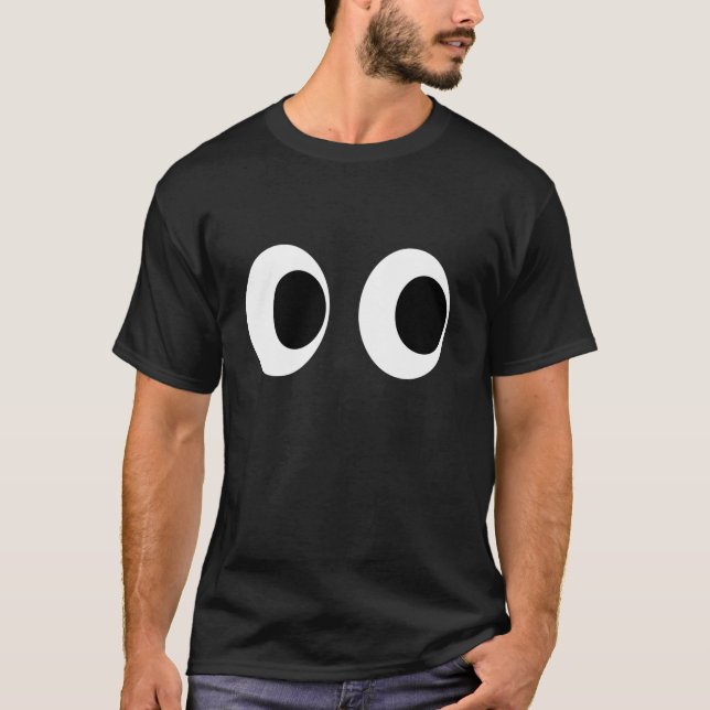 DIY Arcade Game Ghost Eyes Halloween Group Costume T-Shirt (Front)