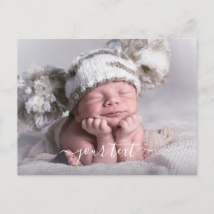 DIY Baby Photo Birth Announcement Postcard