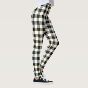 DIY Background - Black White Tartan Plaid Leggings