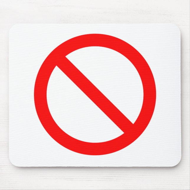 DIY "Ban" Mouse Pad - Add your own text (Front)