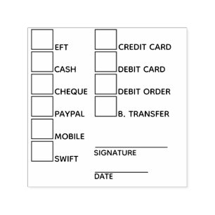 DIY Banking payment methods business office admin Self-inking Stamp