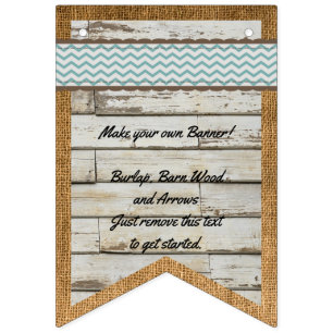 DIY Banner Barn Wood and Burlap Background Bunting