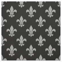 DIY BG Colour, Dk Grey Fleur De Lis Sz6 Black