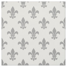 DIY BG Colour, Dk Grey Fleur De Lis Sz6 White