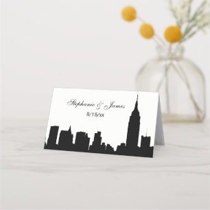 DIY BG NYC Skyline Silhouette Escort Cards