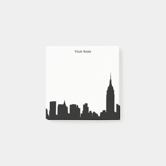 DIY BG NYC Skyline Silhouette Post-it Notes (Front)
