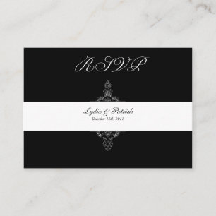 DIY Black and Gold RSVP Card